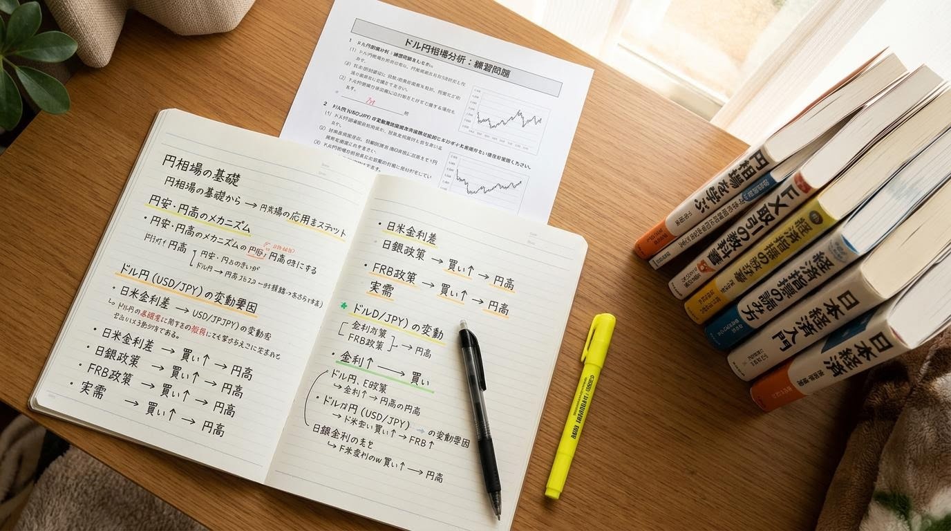 円ドルの学習ノートとメモ用紙